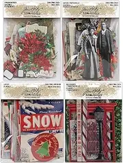 Tim Holtz Idea-ology Christmas 2024 Ephemera, Layers Paper Dolls, Layers Emporium & Baseboards - 4 Piece Bundle