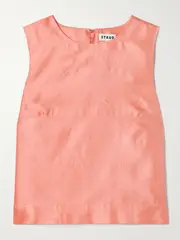 [STAUD] STAUD - Cassia Silk-dupioni Top - Blush - small small Pink