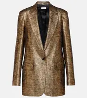 [Dries Van Noten] Dries Van Noten Blanchet tweed blazer AU 12 gold