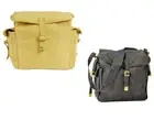 WH3 Large Canvas Webbing Backpack Black Khaki Tote Jute Bag Fishing Day School