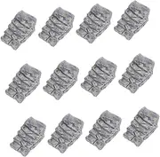 NULYLU 12pcs Micro Landscape Ornament Fairy Garden Kits Aquarium Pebbles Fish Rocks for Aquarium Pebbles for Fish Tank Garden Stepping Stones Miniature Stone Figurines Dollhouse Stairs