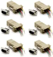 6 Pcs DB9 Male to RJ11 RJ12 6P6C 6 wires Telephone Phone Modular Serial Adapter