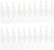 Prettyia 20pcs Empty Refillable Nasal Spray Bottles Sprayer Containers Plastic Clear - 10ml