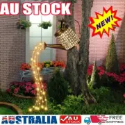 Solar LED Watering Can String Light Outdoor Garden Art Waterfall Lamp DecoratiVN
