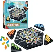 Large Chain Triangle Chess Game, Triggle Game, Board Game for Family Game Night - Family Board Games for Kids and Adults - 2-4 Players - Ages 3 Years and Up