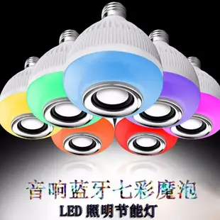 藍牙音樂燈泡 LED藍牙音箱燈泡 24鍵遙控器 藍牙音響燈變色燈泡