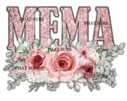 Sublimation Print Mema Roses Ready to Press Heat Transfer