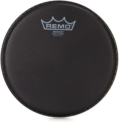Remo Emperor Black Suede Drumhead - 8 inch (2-pack) Bundle