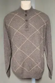 Jos. A. Bank Lambswool Henley Sweater Large L NEW NWT