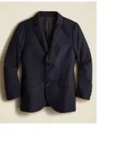 J.Crew Crewcuts Boys $298 Ludlow Suit Jacket Italian Wool Navy Size 6 18477