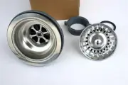 Madeli Kitchen Sink Plug Basket Strainer Assembly 3-1/2" Drain Stopper SS