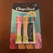 ChapStick I Love Summer Collection Pink Lemonade, Peaches and Cream, and Sweet W