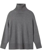 A.Emery | Gibson Funnel Knit in Mid Grey Melange | The UNDONE