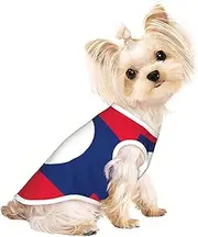Flag of Laos print Dog Shirts for Small Dogs Stretchy T-Shirts Lightweight Tank Top Sleeveless Striped Vest