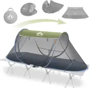 Night Cat Pop-Up Mosquito Tent: 1 Person Camping Tent with Bug Screen Net Adu...