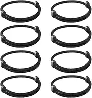 [Aospkle] 8PCS Braided Rope Cord Bracelet for Men Women, Nautical Beach Surf Bracelets Gifts Set for Sports, Handmade Woven String Bracelets with Adjustable Knot