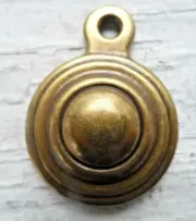 BED BOLT COVERS (SET of 6 SHERATON STYLE) ANTIQUE SOLID BRASS - KELLER BRASS CO.