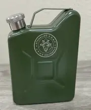 Stumbling G.O.A.T. Jerry Can Style Flask, 5oz Green With Cap, Funnel, Carabiner