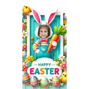 Easter Bunny Photo Backdrop Polyester