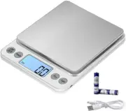Upgraded USB Charging Larger Size Digital Food Scale. 2kg/0.1g Kitchen Scale