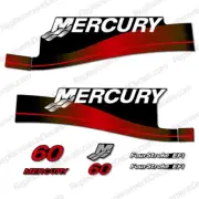 Fits Mercury 60hp 4-Stroke EFI Decal Kit (Red) Outboard Motor Stickers Decals