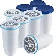 [zeroliquid] ZR-001 Replacement Water Filter, Replacement Water Filters for Pitchers and Dispensers, Most Advanced 6-Stage 0 TDS System (8 Pack)
