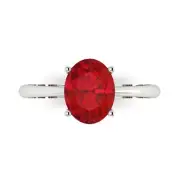 2 ct Oval Tourmaline Stone Wedding Bridal Promise Designer Ring 14k White Gold
