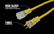 Yellow Jacket 14/3 Heavy-Duty Contractor Extension Cord with Lighted Ends
