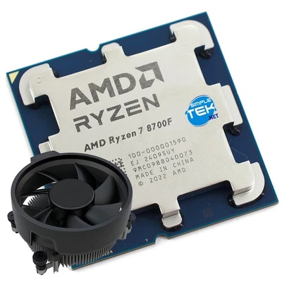 AMD Ryzen 7 8700F AM5 CPU Processor Gaming 8C/16T 4,10GHZ Max 5,00GHZ No Gpus