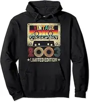 [VidiAmazing] December 2003 18th Birthday Vintage Retro 18 Years Old Pullover Hoodie ds887