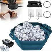 Anda Arctic Ice Shower, Anda Arctic Shower, Anda Arctic Ice, Andahealth Rapid Cooling Portable Bath Ice Barrel, Foldable Silicone Ice Bath Tub Bucket with Ice Box for Athletes Rapidly Recovery (1C)