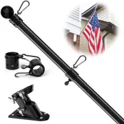 Flag Pole Kit for Outside House with Holder 5ft Outdoor Flag Poles for 3x5 Fl...