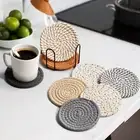Dining Table Insulation Mats Protective Cotton Rope Set of 8 Heat Resistant