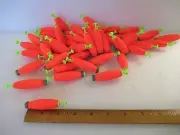 50 2.0" FISHING BOBBERS Small Cigar Floats Weighted Foam Snap on Float Choice