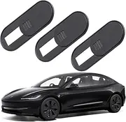 NUCNOK [3 Pack] Camera Cover for Tesla Model 3/Tesla Model Y,Front-Facing Webcam Car Camera Privacy Cover Ultra Thin Camera Blocker Replacement with Slide Function
