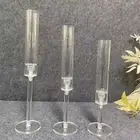 3 Pcs/set delicate Crystal Candle Holders Road Lead Candelabra Wedding Party