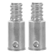 2 Pcs Threaded Connector Broom Pole Replacement Dustpan Rod Handle Grip