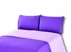 Tache Cotton Cool Reversible Solid Violet Lavender Lilac Purple Duvet Cover Set