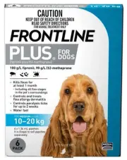 Frontline Plus Medium Dog 6pk -10kg - 20kg