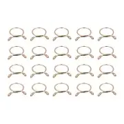 Fuel Line Hose Clips, 20pcs 22mm 65Mn Steel Tubing Spring Clamps
