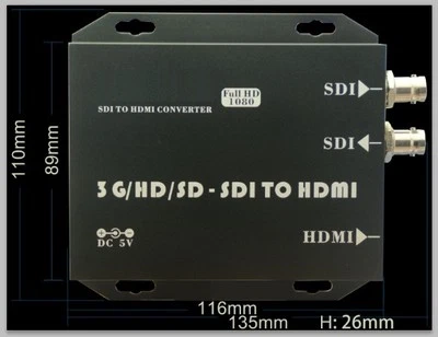 Professional 3G-SDI to HDMI Converter Adapter 3G-SDI HD-SDI SD-SDI 1080p60