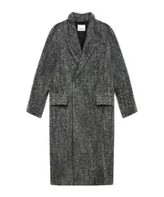Isabel Marant Denton Double Breasted Coat FR46,FR42 Black/White