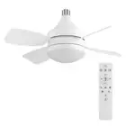 E27 Socket Ceiling Fans with Lights LED Light Bulb Fan with Remote Control (B) H