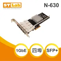 在飛比找PChome24h購物優惠-【ST-Lab】Gigabit 4埠網路卡(SFP+光纖) 