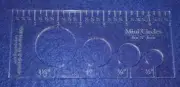 4 Mini Circles Template for 1/4" Foot Clear with Ruler 1/4" Thick