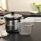 with Strainer Saucepan Soup Pot with Pasta Colander Tempura Pot Chicken Wings