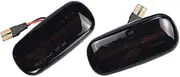 Flowing Water Blinker LED Dynamic Turn Signal Light For A3 S3 8P A4 B6 B8 B7 S4 RS4 A6 S6 C5 Side Marker Flashing Indicator(Smoked Black)