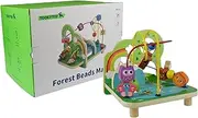 Tooky Toy Forest Bead Maze: Forest Woodland Themed Tabletop Bead Maze with Animals for Kids