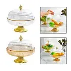 Cake Stand with Dome Serving Platter Footed Pastry Display Server Round