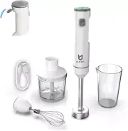Cordless Hand Blender, Variable Speed Immersion Blender Rechargeable, with 500M